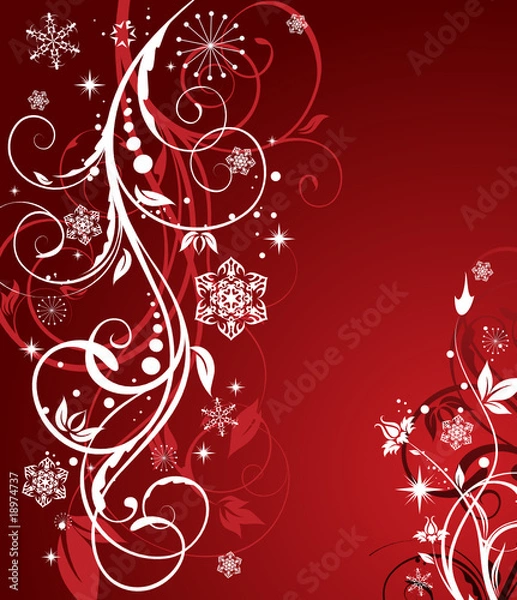Obraz red winter background