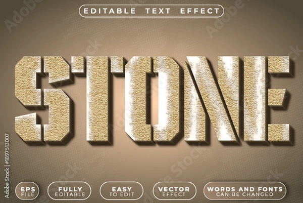 Fototapeta  Stone Marble Rock Texture Vector Fully Editable Smart Object Text Effect