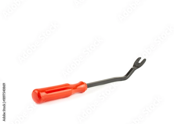 Fototapeta Nail puller isolated on a white background