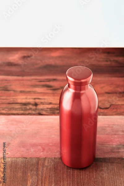 Obraz Red water bottle studio shot