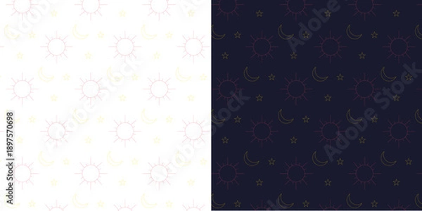 Obraz Abstract pixel grid pattern showcasing light and dark theme variations for modern design isolated on transparent background, Vector