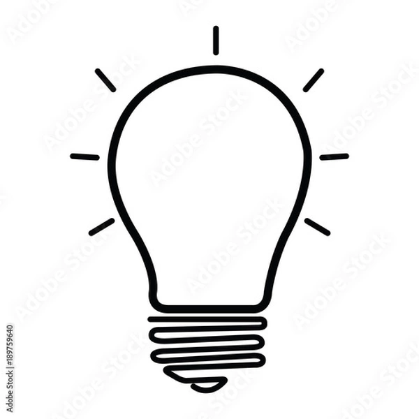Obraz Light bulb icon