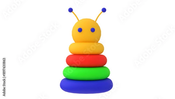Obraz Colorful Stacking Bug Toy for Kids
