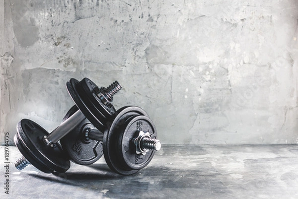 Obraz Hantle do ćwiczeń siłowych