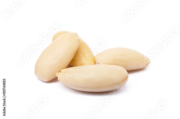 Obraz Healty almond isolated on white background