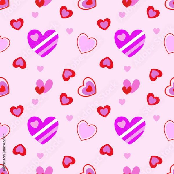 Obraz seamless background with hearts
