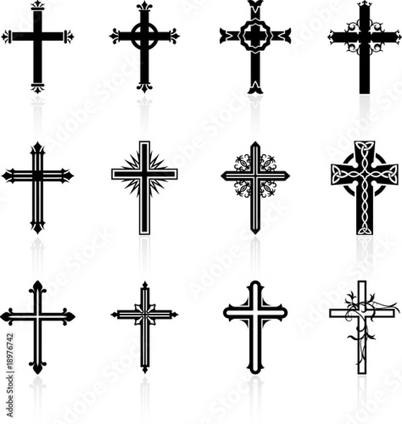 Fototapeta religious cross design collection