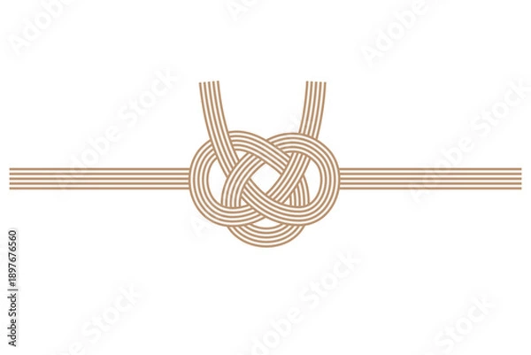 Obraz 金のあわじ結びの水引｜日本文化