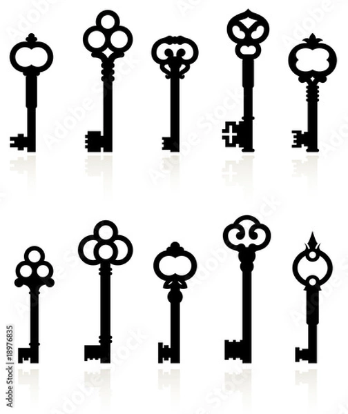 Obraz antique keys collection