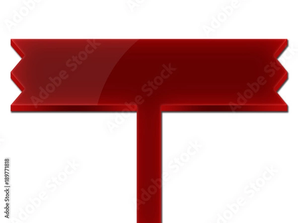 Fototapeta 3D signs isolated illustration red color