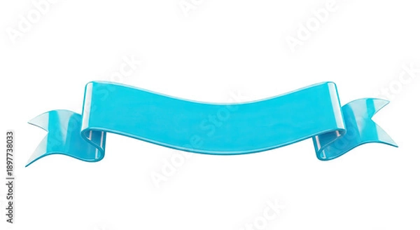 Obraz 3D Blue Ribbon Banner