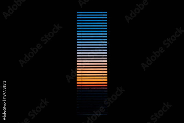 Fototapeta Abstract neon equalizer bars background with gradient glow