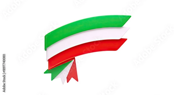 Obraz Italian Flag Ribbons