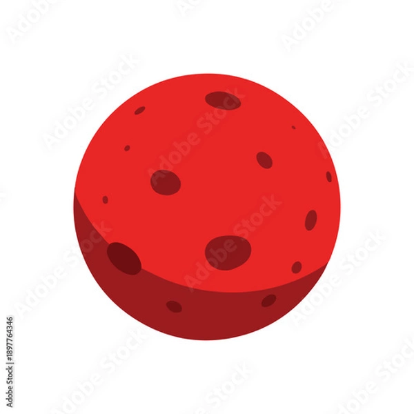 Obraz Stylized Red Planet Icon Mars Space Vector Illustration