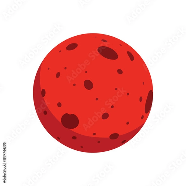 Fototapeta Red Planet Icon Simple Vector Illustration