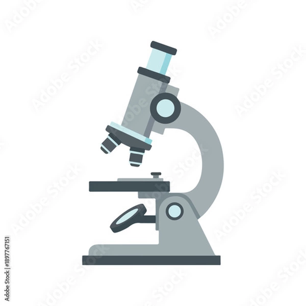 Fototapeta Scientific Microscope Flat Icon Laboratory Research Tool