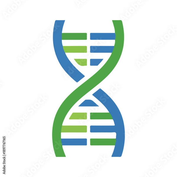 Obraz DNA Double Helix Structure Icon Genetics Logo