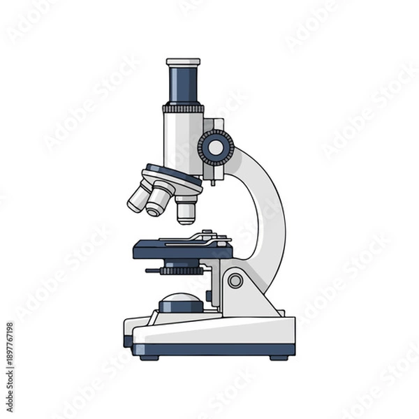 Fototapeta Science Laboratory Microscope Equipment Vector Illustration