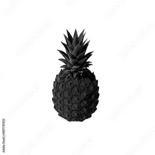 Fototapeta Black pineapple on Transparent Background