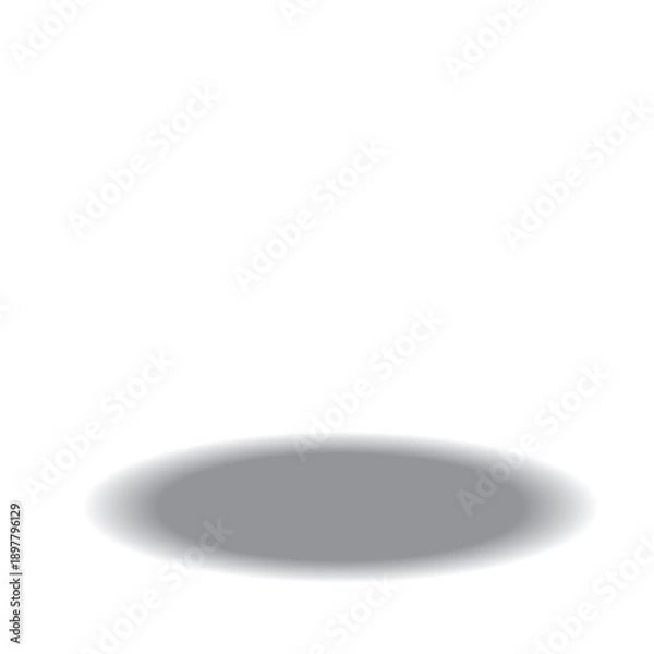Obraz Soft Oval Shadow On White Background Isolated