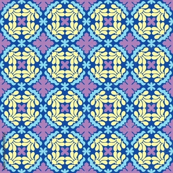 Obraz thai art pattern, floral seamless pattern and wallpaper 