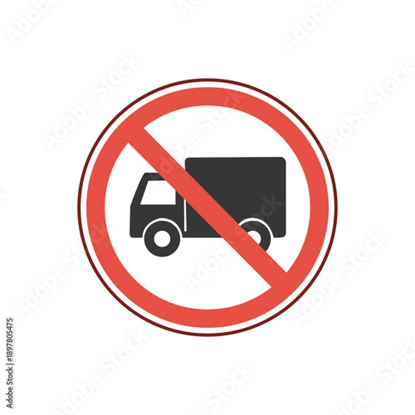 Obraz no parking sign isolated