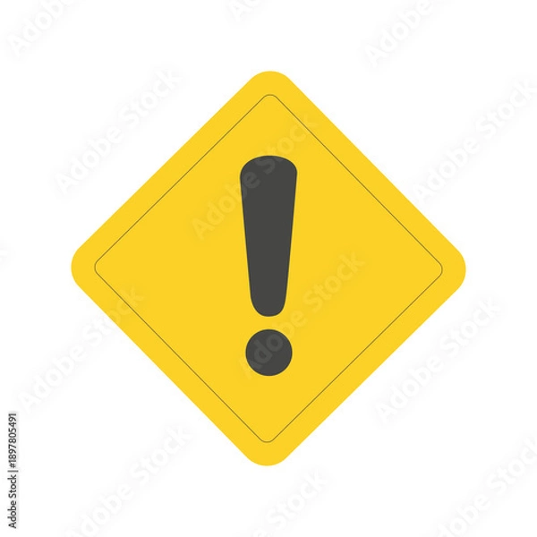 Obraz exclamation danger warning sign