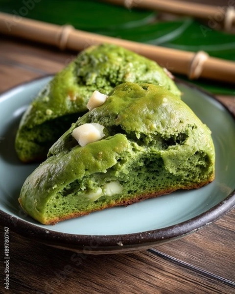 Obraz matcha white chocolate scone