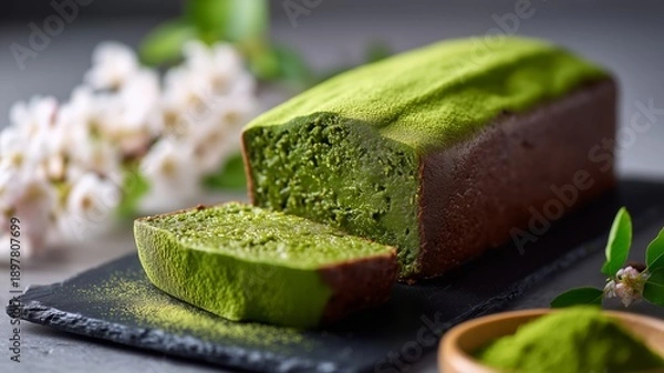 Obraz matcha gateau chocolate