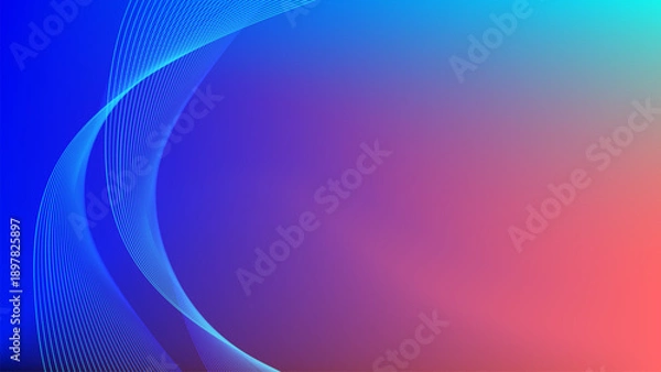 Fototapeta abstract blue background with lines