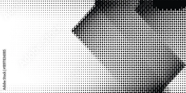 Fototapeta Vector retro grunge sound wave pattern. Audio equalizer halftone design with pulse effect