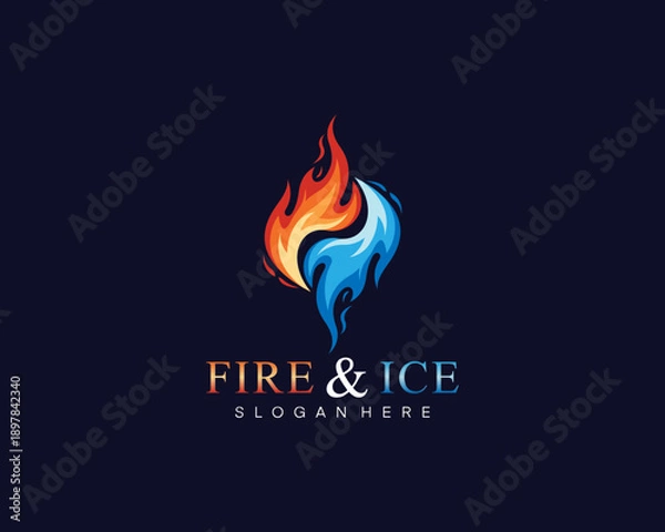 Obraz Fire and ice logo