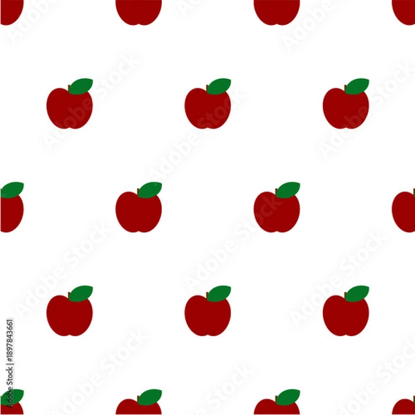 Obraz seamless pattern with red apple