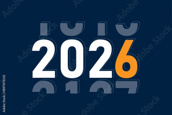 Obraz Count down 2026 design on a blue background