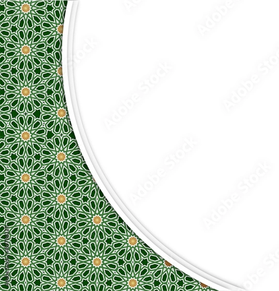 Fototapeta Islamic Geometric Pattern with White Space