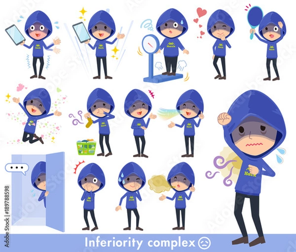 Fototapeta Blue Parker hacker men_complex