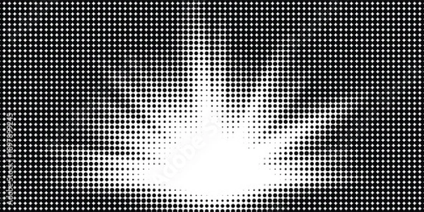 Fototapeta Halftone dots lightning explosion pop art comic background. Vector Illustration