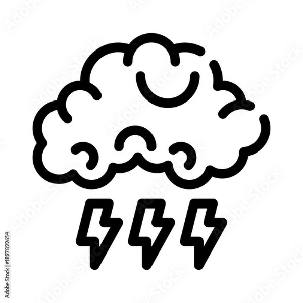 Fototapeta epilepsy line icon