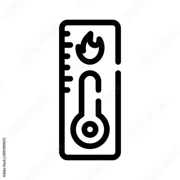 Fototapeta thermometer line icon