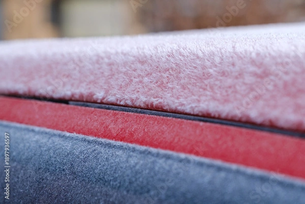 Obraz 凍り付いた車のボディ　寒冷地