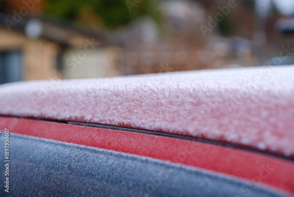 Obraz 凍り付いた車のボディ　寒冷地