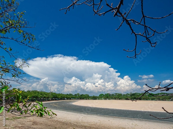 Obraz 田舎の夏と入道雲