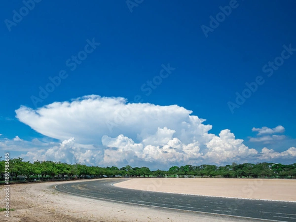 Obraz 田舎の夏と入道雲
