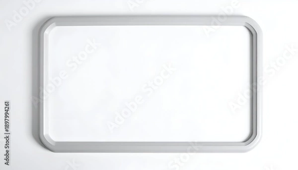Obraz Gray rectangular frame with rounded corners against a white background