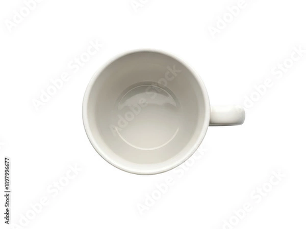 Obraz White ceramic cup isolated on transparent background