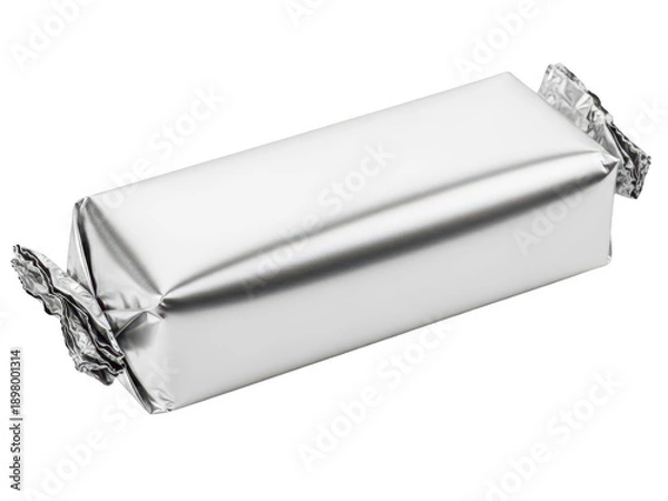 Obraz Silver-colored metal container isolated on transparent background
