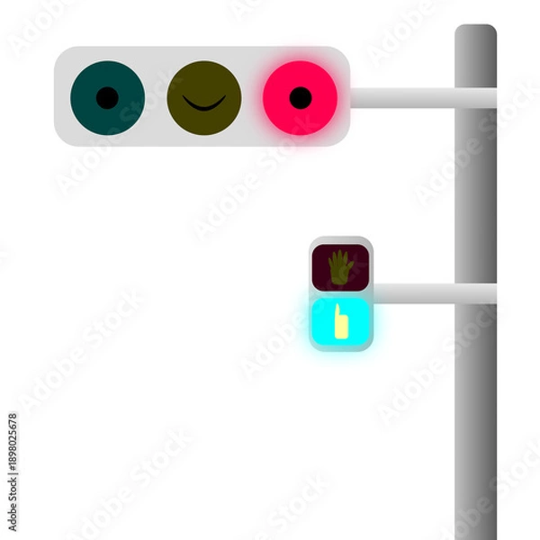 Obraz 交通信号機のキャラクターデザインパーツ