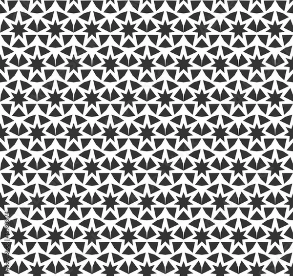 Fototapeta Abstract geometric Seamless pattern . Repeating geometric Black and white texture. geometric decoration