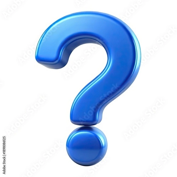 Obraz blue question mark
