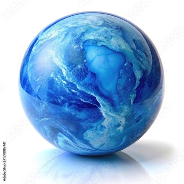 Obraz blue glass sphere